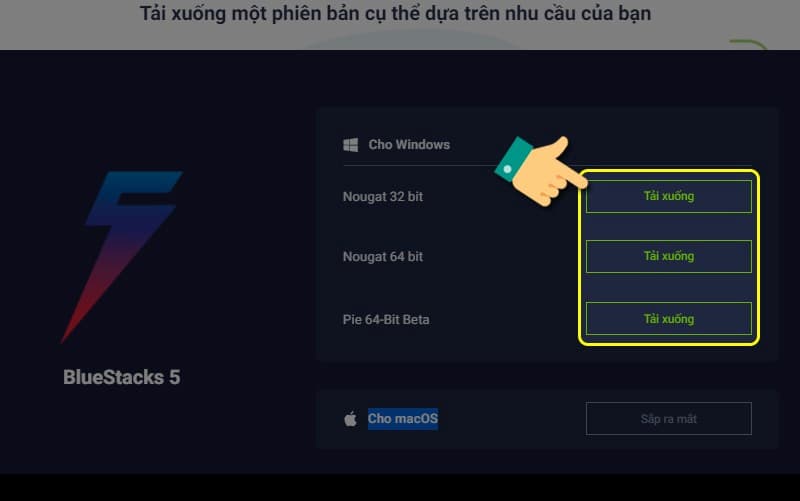 Truy cập vào link Bluestacks