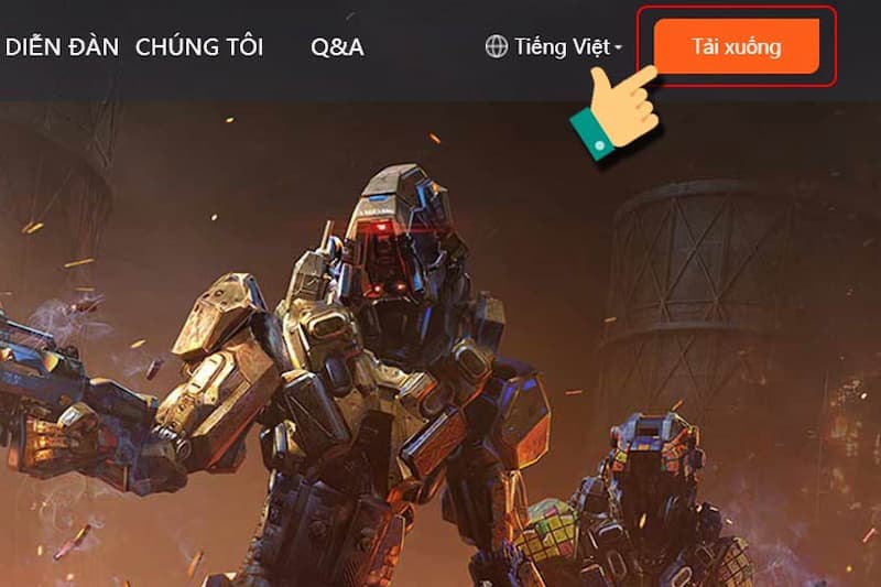 Truy cập vào trang chủ giả lập Android Gameloop